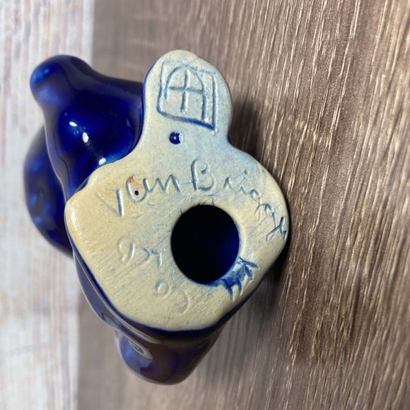 Vintage VAN BRIGGLE Pottery ARTS & CRAFTS Kitty Cat KITTEN Blue Figurine - Picture 5 of 8